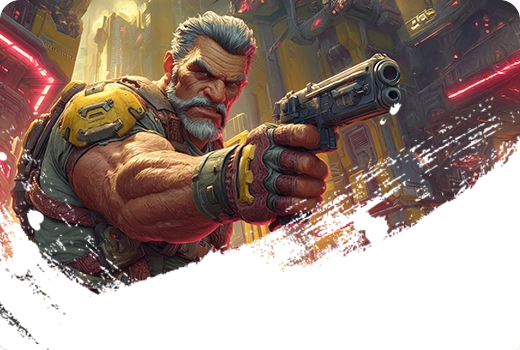 Gamer playing games